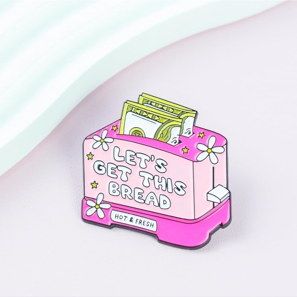 Pink Toaster Enamel Pin